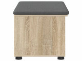 Hall Bench with Cushion with Shelf Sonoma Oak 80 x 38 x 46 cm 891506