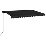 Manual Retractable Awning with LED 400x350 cm Anthracite 3069184