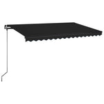 ZNTS Manual Retractable Awning with LED 400x350 cm Anthracite 3069184
