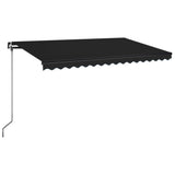ZNTS Manual Retractable Awning with LED 400x350 cm Anthracite 3069184