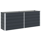 Planter Anthracite 195 x 50 x 75 cm Galvanised Steel 42018205