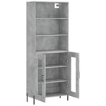 Highboard Concrete Grey 69.5x34x180 cm Engineered Wood 3189329