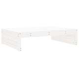 4 Piece Garden Lounge Set White Solid Wood Pine 3186628