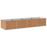 Raised Garden Bed Wood Brown 320 x 80 x 55 cm cold-rolled steel 8006416