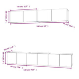 5 Piece TV Cabinet Set Concrete Grey Engineered Wood 3114425