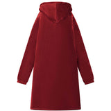 Blanket Hoodie Bordeaux Red M Fleece and Flannel 42017209