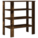Shoe Rack Smoked Oak 61x32x70 cm Engineered Wood 859846