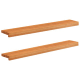 Window Sills 2 pcs Light Brown 100 x 20 x 2 cm Solid Beech Wood 42048178