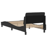 Bed Frame "Dover" Black 90x190 cm Single Fabric 373319
