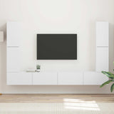 TV Cabinet Set 8 pcs White Engineered Wood 3409132