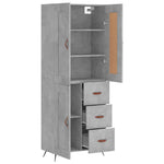 Highboard Concrete Grey 69.5x34x180 cm Engineered Wood 3199981