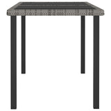 ZNTS 5 Piece Outdoor Dining Set with Cushions Poly Rattan Grey 3100403