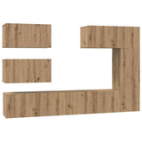 TV Cabinet Set Wall-mounted 6 pcs Artisan Oak Engineered Wood 3393266