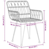 Garden Dining Set 5 pcs Black Powder-Coated Steel 3379187