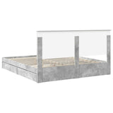 Storage Bed Concrete Grey 180 x 200 cm Engineered Wood 3409527