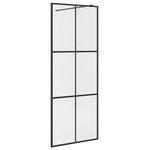 Walk-in Shower Wall with Clear ESG Glass 80x195 cm Black 151023