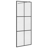 Walk-in Shower Wall with Clear ESG Glass 80x195 cm Black 151023