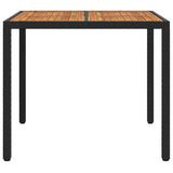 Garden Table Black 90 x 90 x 75 cm Poly Rattan 362537