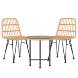 Garden Dining Set Black Steel Compact Durable Garden Dining Set 3157831