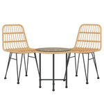 ZNTS 3 Piece Garden Dining Set Poly Rattan 3157831