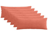 Cushion Cover 6 pcs ALMELO Red Orange 40 x 80 cm Corduroy 914618