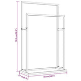 Freestanding Towel Rack Gold 48x24x78.5 cm Iron 343089
