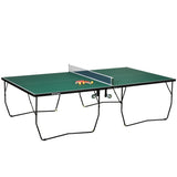 9FT Folding Tennis Table, with 8 Wheels, for Indoor Use, Green T3398P425042
