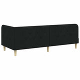 Corner Bed Frame with Headboard Black 80 x 200 cm Fabric 42016555