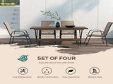 Set of Four Stackable Mesh Seat Chairs - Grey T3398P315994