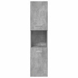 4 Piece Bathroom Furniture Set Concrete Grey Engineered Wood 3324898