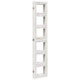 Room Divider 6 Panels White Solid Wood Paulownia 358699
