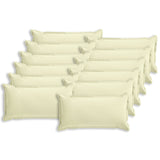 Cushion Cover 12 pcs HOUTEN Cream 40 x 80 cm Polyester 918288