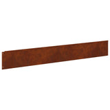 Lawn Edging 10 pcs 100 x 15 cm Steel Rusty 8008830