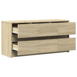 TV Cabinet with LED Sonoma Oak 100x34x50 cm Engineered Wood 852217