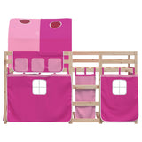 Bunk Bed without Mattress Pink 75x190 cm Small Single Solid Wood Pine 3284002