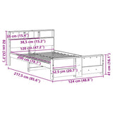 Bed Frame with Headboard Brown 120 x 200 cm Engineered Wood 877227