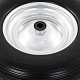 Wheelbarrow Wheels 2 pcs with Axles Solid PU 4.00-8 390 mm 142979