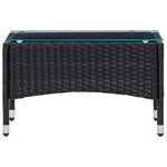 ZNTS Coffee Table Black 60x40x36 cm Poly Rattan 45907