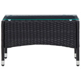 ZNTS Coffee Table Black 60x40x36 cm Poly Rattan 45907