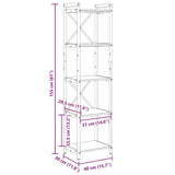 Bookshelf Old wood 40 x 30 x 155 cm Engineered Wood 868357