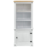 Highboard White 74 x 38 x 170 cm Solid Pine Wood 42024950