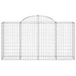 Arched Gabion Baskets 11 pcs 200x50x100/120 cm Galvanised Iron 3146329