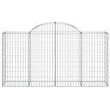 Arched Gabion Baskets 11 pcs 200x50x100/120 cm Galvanised Iron 3146329