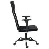 Office Chair Black Mesh Fabric and Faux Leather 353019