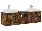 Bathroom Cabinet Set 3 pcs Smoked Oak 49.5 x 41 x 62.5 cm 3405652