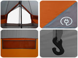 Tipi Tent Grey and Orange 250 x 250 cm Polyester and Steel 42028721
