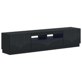 5 Piece LED TV Cabinet Black Engineered Wood 3416838