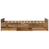 Bed Frame with Storage Old Wood 80 x 200 cm Engineered Wood 3429512