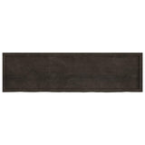 Wall Shelf Dark Brown 180x50x cm Treated Solid Wood Oak 363840