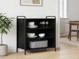 Sideboard Black Oak 73 x 33 x 81 cm Engineered Wood 8013824